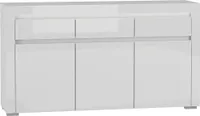 Buffet Kasla mit 3 Schubladen und 3 Türen, Weiß, 152cm