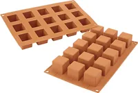 Silikomart Muffinbackform Törtchen 15er Ø4,5cm H 1cm Silikon, terracotta