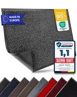 Entrando Fußmatte 40x60 cm in Schwarz Anthrazit - Rutschfeste Schmutzfangmatte für innen und außen - ideal für Haustür, Flur, Balkon, Terrasse - Carpet Fußabtreter Türmatte Schuhabstreifer Fußabstreifer Fußmatten Schmutzmatte Schuhmatte Türvorleger Doormat Fussabstreifer Teppich für draußen Fussmatten für den Aussenbereich Fussmatten