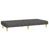 vidaXL Schlafsofa 2-Sitzer Dunkelgrau Stoff
