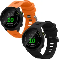 kwmobile 2x Sportarmband kompatibel mit Garmin Forerunner 55 Armband - Fitnesstracker Band Set aus TPU Silikon