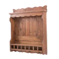 Nástenný regál "COTTAGE" | mahagónové drevo, 76 cm | starožitná kuchynská polica