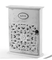 Drevená Skrinka Na Kľúče Na Stenu 20 X 6 X 26 Cm Imitácia Na Kľúče 784712