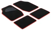 sparco Auto-Fußmatte Auto-Fußmatten-Set Sparco F500 Universal Schwarz Rot 3  teilig