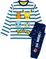 Pokemon - Schlafanzug für Jungen NS6703 (116) (Weiß/Blau/Gelb)