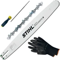 Kettensäge Zubehör - Sägekette 35cm Picco Micro 3 Ersatzkette + Schwert 35cm + Feilenheft mit Feile 3,2mm