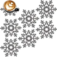 Weihnachtliche Filz-Untersetzer / Tassenuntersetzer, 6 Stück