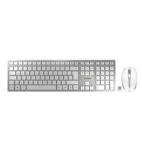 CHERRY DW 9100 SLIM, kabelloses Tastatur- und Maus-Set, Deutsches Layout, QWERTZ Tastatur, weiß-silber