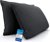 DYNMC you Sofakissen mit Füllung und Bezug - 2er Set 40x60cm mit Viel Füllung - VERGLEICHSSIEGER  - Rückenkissen mit  Baumwoll-Bezug - Bequeme Dekokissen - Couchkissen Anthrazit