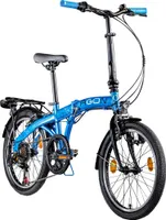 Agon Parklane Klapprad für Damen und Herren 150 - 185 cm 6 Gang Fahrrad Faltrad StVZO blau