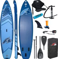 F2 AXXIS 12'2" COMBO 2024 DUNKEL BLAU + FLOATER Aufblasbares Stand Up Paddle Board Surfboard für Einsteiger & Fortgeschrittene mit zubehör
