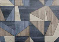 Geometrické Trojúhelníky– Ochranná podložka na podlahu – Podložka pod židli – 100x70 cm – Protiskluzová podložka na tvrdé podlahy