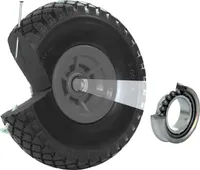 Sackkarrenrad Vollgummi 260x85 mm 3.00-4 60mm Nabenlänge Ersatzrad Nabenversatz grau