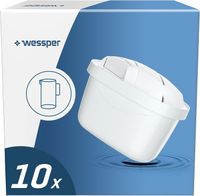 Wessper® AQUAMAX Wasserfilter kartuschen kompatibel ersatz für BRITA Maxtra+, Style, Marella, Elemaris, XL, Fun - Pack 10