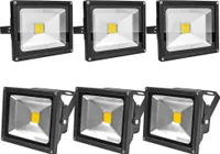 Greenmigo 6pcs 20W LED Strahler Außen 3000K Warmweiß Flutlicht Fluter IP65 Wasserdicht Flutlicht Außenstrahler für Garten Garage Sportplatz