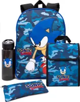 Sonic The Hedgehog - Rucksack  Set Tarnmuster NS6866 (Einheitsgröße) (Blau/Schwarz)