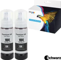 x2 Tinten "T104" BK My Office für Epson Ecotank ET-2710 ET-2711 ET-2712 ET-2714