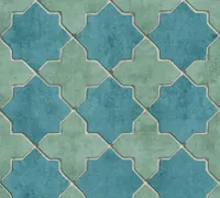 Livingwalls mediterrane Tapete New Walls Finca Home Vliestapete blau grün beige 10,05 m x 0,53 m