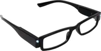 Lesebrille mit LED-Licht 1,0 - 3,5 dpt Lesehilfe Sehhilfe Nachtbrille Leselicht , Dioptrien:+3.50