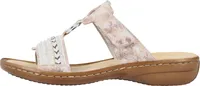 Rieker Damen Pantoletten Clogs 608M6 , Größe:39 EU, Farbe:Rosa