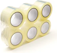 6x Klebeband Transparent 48mm x 66m Packband Paketband Kleberollen Kartonkleber