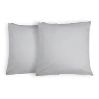 Walra Kissenbezug Crispy Baumwolle Grau - 2x 80x80 cm