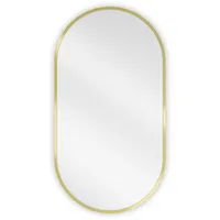 Mexen Loft lustro łazienkowe owalne 75 x 40 cm, rama złota - 9851-075-040-000-50