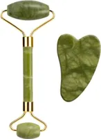 MNZ-Yeşim Massagegerät aus 100 % Naturstein und Herz-Gua-Sha-Gesichtspflegestein