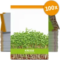 Einfache Kresse für Werbezwecke (100 Tütchen) | Kressesamen von FLORTUS