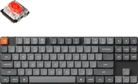 Keychron K1M-H1, 80%, Káblový a bezdrôtový, USB + RF Wireless + Bluetooth, Mechanický spínač kláves, RGB LED, Čierna