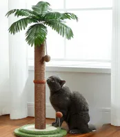PurpurRain – Kratzstamm Kokospalme mit Spielbälle, 85 cm, braun