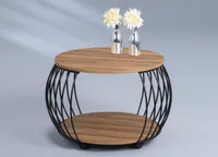 Couchtisch / Sofatisch Peking 1 in Eiche braun - MDF, Metall