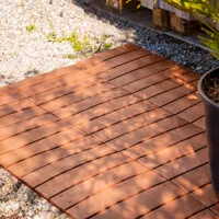 UPP Gartenplatten Terassenplatten Gehwegplatten Klickfliese Klicksystem Holz 30x30cm