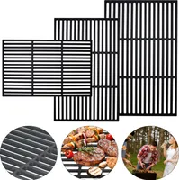 XMTECH 42x28cm Smaltované liatinové grilovacie rošty Obdĺžnikové grilovacie príslušenstvo pre grilovanie na plynovom grile na drevené uhlie