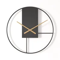 MODFU Eisen-Wanduhr im Retro-Industriestil, einfache leise Wanduhr für Wohnzimmer, kreative dekorative Wanduhr für den Heimgebrauch