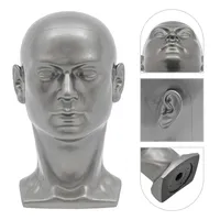 Hlava figuríny, Hlava figuríny, Model mužské hlavy, PVC, Šedá