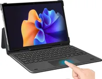 Tablet 10 Zoll mit Tastatur LNMBBS L60, Octa-Core, 6GB RAM+128GB(1TB TF), Android 11.0, 1920*1200 FHD, 4G LTE/SIM/5G WIFI, 6000mAh, 13MP+5MP, Schwarz