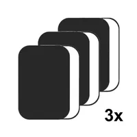 Magnetische Metallplättchen 3x Magnetplatten Rechteckig Selbstklebend 50mm x 38mm Durchmesser für Handy Auto Kfz