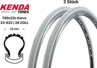 2 Stück 28 Zoll KENDA KARVS Fahrrad Falt Reifen 23-622 tire 700x23 Folding Tire Weiss