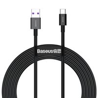 Baseus Superior USB-Kabel - USB Typ C 66 W (11 V / 6 A) Huawei SuperCharge SCP 2 m schwarz (CATYS-A01)