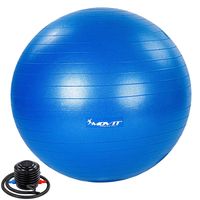 MOVIT Gymnastikball 55 cm Fitnessball Sitzball mit Pumpe blau