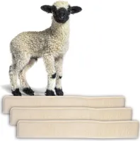 3x Zugluftstopper für Türen 80cm - 100% Schurwolle - Beige - Türluftstopper Luftzugstopper  : 80 cm : Beige
