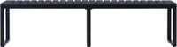 vidaXL Gartenbank 180 cm PS-Platte Schwarz