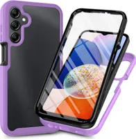 Galaxy A05s Hülle, Bumper mit Eingebautem Displayschutz Komplettschutz Schutzhülle für Samsung Galaxy A05s Lila