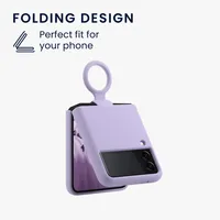 kwmobile Flip Soft Case kompatibel mit Samsung Galaxy Z Flip 3 5G - Silikon Hülle für Foldable Handy - Handyhülle in Lavendel