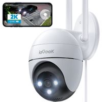 ieGeek Überwachungskamera Außen WLAN 2K, PTZ Outdoor IP Kamera Überwachung WiFi Dome Camera mit Farbnachtsicht, Mensch Bewegungsmelder, 2-Wege-Audio