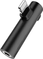MMOBIEL Lightning Splitter Adapter Laden + Hören für iPhone (SCHWARZ) Lightning AUX