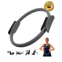 Winch Pilates Ring | Premium-Qualität mit Weicher-Polsterung | Widerstandsring für Ganzkörpertraining, Yoga und Physiotherapie | (Grau)