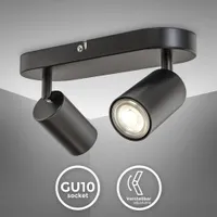 Schwarz Retro Spotleuchte GU10 LED schwenkbar