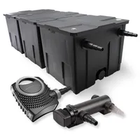 SunSun 3-komorová filtračná súprava 90000l 18W UVC 3 jazierkový čistič NEO7000 50W čerpadlo
